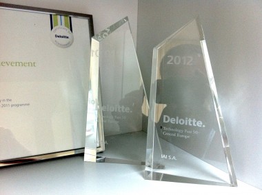 Pic.1 - Nagroda Deloitte Technology Fast50 dla IAI S.A. za 2011 i 2012 rok
