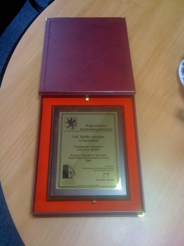 Potwierdzenie nominacji do tytułu Usługa roku 2009.j - Potwierdzenie nominacji do tytułu Usługa roku 2009.j